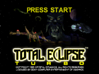 Total Eclipse Turbo title screen for Playstation